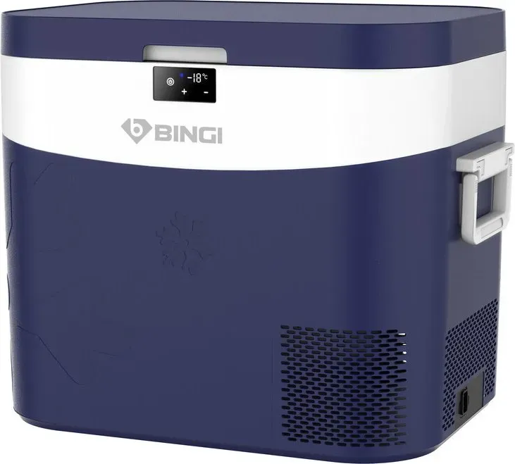 BINGI Kompressor Kühlbox 22L Tragbarer Auto Kühlschrank 12/24V DC und 230V AC Mini Gefrierschrank für Auto, LKW, Camping, Wohnmobil und Zuhause (15°C bis -18°C)