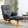 Homcom Relaxsessel Kunstleder 80 x 99 x 86 cm Grau mit Hocker