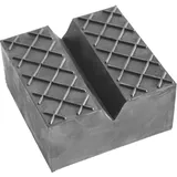 Gummiauflagen zum Reifenwechseln über 50 Varianten Rangierwagenheber Wagenheber Hebebühne Gummiklotz Auflage Unterstellbock Gummiblock Auto KFZ PKW Schutz Kratzer rund eckig (100x100x50 V-Nut+Waffel)