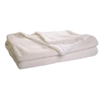 Home4You Wohndecke, 150 x 200 cm - Elfenbeinfarben - Polyester