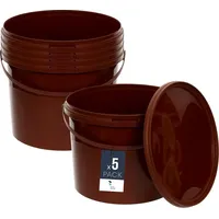 Benbow Eimer mit Deckel 10l Anzahl: 5 Stk., Braun