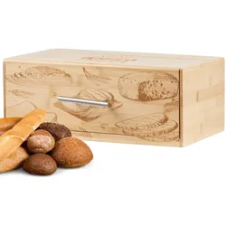 Ecosa Brotbox mit Klappdeckel aus nachhaltigem Bambus Brotkasten