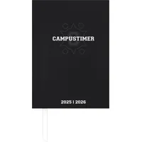 Neumann Campustimer Black - A6 Semester-Planer - Studenten-Kalender 2025/2026
