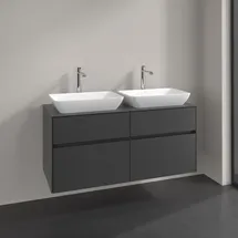 Villeroy & Boch Waschtischunterschrank 4 Auszüge 120 x 54,8 x 50 cm Schwarz