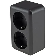 ChiliTec Doppelsteckdose 2-fach Anthrazit 2 St.