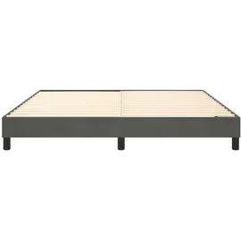 vidaXL Boxspringbettgestell Dunkelgrau 180x200 cm Samt