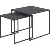 VCM DAHEIM 2-Satztisch Infinity Dekor Marmor Schwarz