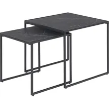 VCM DAHEIM 2-Satztisch Infinity Dekor Marmor Schwarz