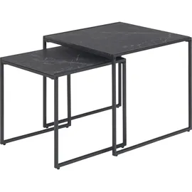 VCM DAHEIM 2-Satztisch Infinity Dekor Marmor Schwarz