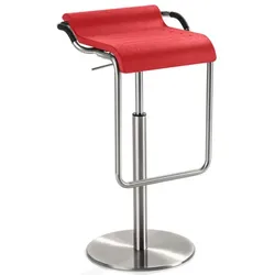 Mayer Sitzmöbel Barhocker »1218«, Breite: 47 cm, höhenverstellbar, Polyurethan, rot