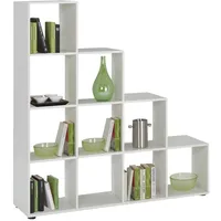 FMD Raumteilerregal Mega 2 138,5 x 32,6 x 141,5 cm Weiß