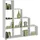 FMD Raumteilerregal Mega 2 138,5 x 32,6 x 141,5 cm Weiß