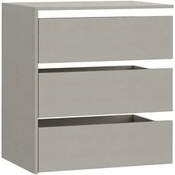 Inneneinteilung FORTE, grau, B:71,5cm H:78,2cm T:52,7cm, Spanplatte, Schrankinneneinteiler, Set aus 3 Schubkästen, Übersichtliche Ablage, geordnete Aufbewahrung