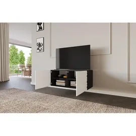 altdecor VIRA Lowboard 100 cm x 40 cm x 40 cm Schwarz/Weiß Holzwerkstoff