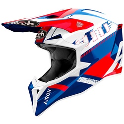 Airoh Wraaap Feel, Motocrosshelm - Matt Schwarz/Weiß/Neon-Orange - M