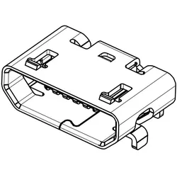 Micro USB Typ B Buchse, SMD, THT Montage, ohne Kragen