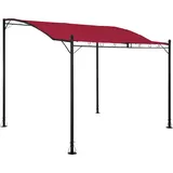 Anbaupavillon 2,6 x 3 m weinrot - Hochwertige Gartenpavillons Uniprodo