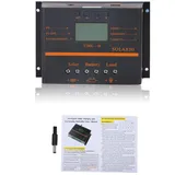 Solar Controller,12V 24V Auto 80A PWM Solarladeregler Solarpanel Laderegler LCD Display Solar 80A PWM Solar Lade-/Entladeregler,Solarladeregler Solar Controller