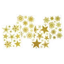 Weihn.Fensterbild Motive sortiert 4619-0011 Golden Christmas