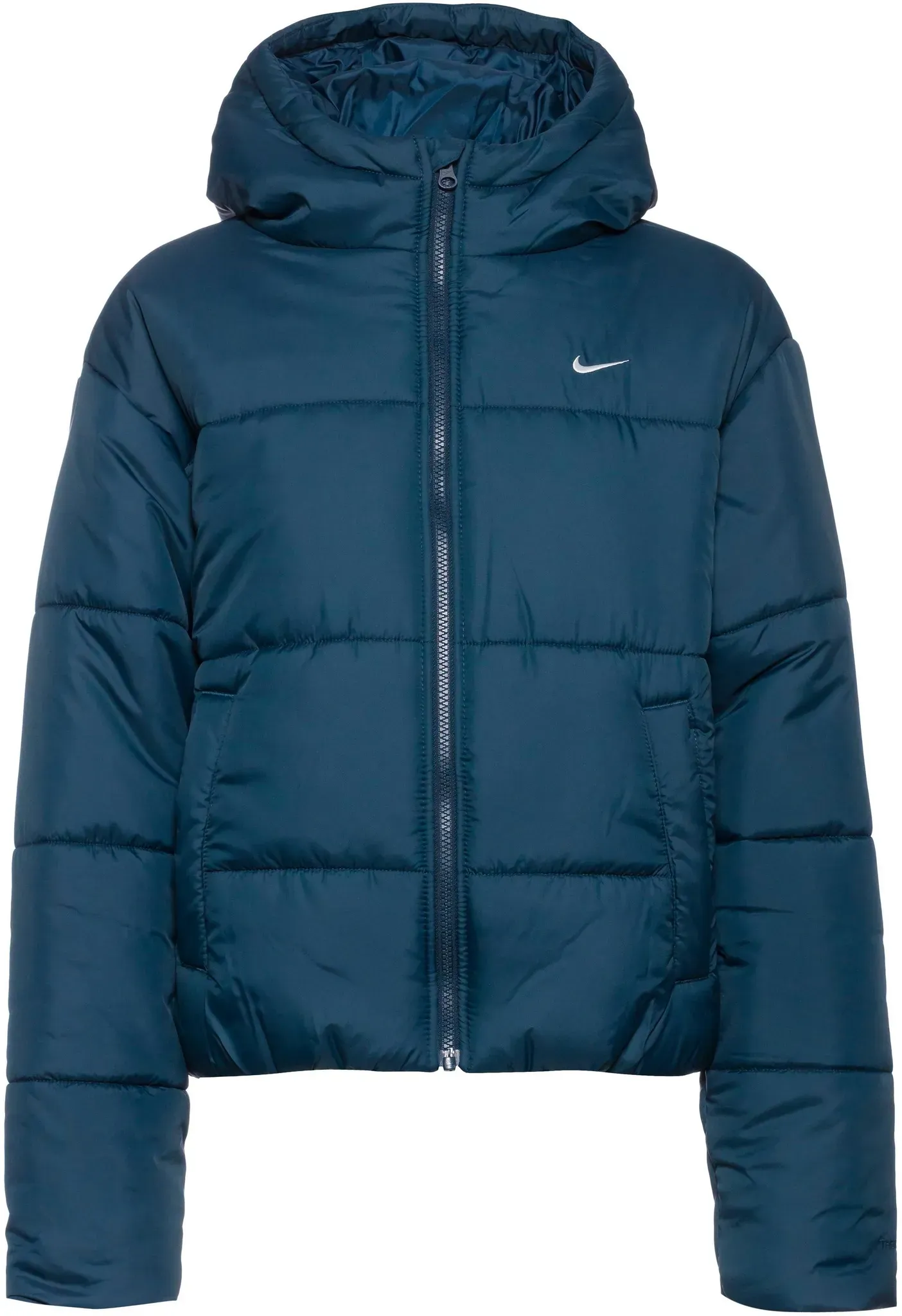 Nike NSW Classic Therma Fit Steppjacke Damen in armory navy-white, Größe XS - blau