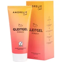 AMORELIE Care – Gleitgel Pfirsich mit Geschmack Essbar Wasserbasiert Vegan (100ml)