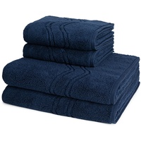 Ross Cashmere feeling Handtuch-Set (4-teilig) Handtücher 4 ct Schwarz