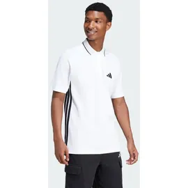 adidas Essentials 3-Streifen Piqué Kurzarm-poloshirt White / Black XL