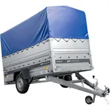 Leichter Anhänger auf Blattfedern 264x125 UNITRAILER FORCE 264/R KIPP mit BIS-Seitenwänden, H-800-Rahmen und blauer Plane
