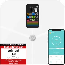 Fitleap Personenwaage Körperfett- & Muskelanalyse Weiß
