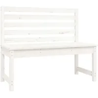 VidaXL Gartenbank Weiß 109 cm Massivholz Kiefer