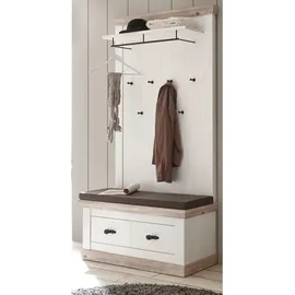furn.design Schuhbank 107 x 48 x 0 cm Sitzbank / weiß