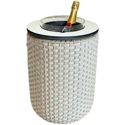 COOTAB Cooler Table LONDON Beistelltisch mit Acryl-Kühler - Champagner