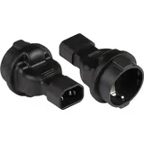 Good Connections Good Connections® Stromadapter Kaltgeräte-Stecker C14 Typ F Schwarz