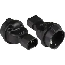 Good Connections Good Connections® Stromadapter Kaltgeräte-Stecker C14 Typ F Schwarz