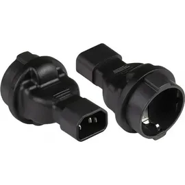 Good Connections Good Connections® Stromadapter Kaltgeräte-Stecker C14 Typ F Schwarz