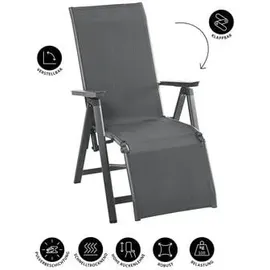 Dehner Relaxsessel Cleveland, ca. 107 x 76 x 60 cm, Aluminium, grau