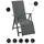Dehner Relaxsessel Cleveland, ca. 107 x 76 x 60 cm, Aluminium, grau
