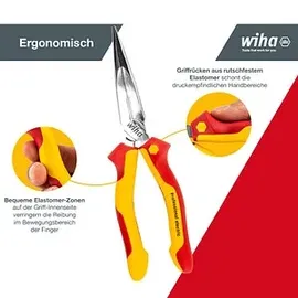 Wiha Flachrundzange Professional electric mit Schneide gerade Form in Blister 160 mm