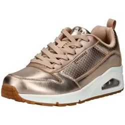 Sneaker SKECHERS "Skechers Sneaker Leder", Damen, Gr. 38, gold, Leder, casual, Schuhe