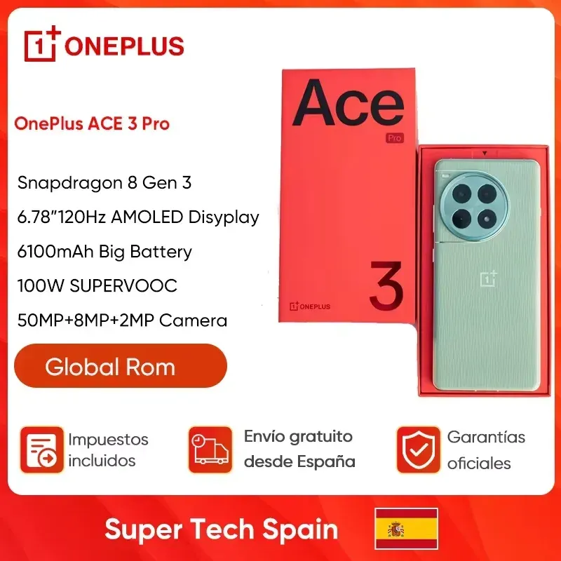 OnePlus ACE 3 Pro Smartphones 5G Snapdragon 8 Gen 3 6,78 Zoll 120 Hz Display 50 MP Kamera 6100 mAh Akku 100 W SUPERVOOC Global Rom