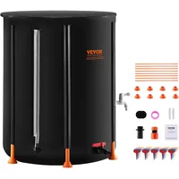 Vevor Faltbare Regentonne, 66 Gallonen/250 L tragbares Regenwassersammelfass, PVC-Regenwassersammelsystem