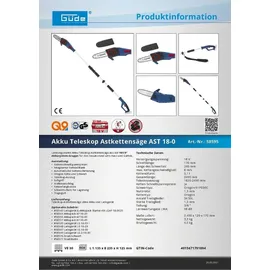 Güde AST 18-0 ohne Akku / 24 cm