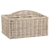 Chic Antique Aufbewahrungskorb Chic Antique Besteck Korb mit 4 Fächern Rattan 29x20 cm