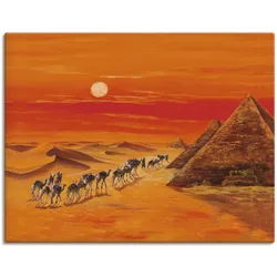 Wandbild ARTLAND "Karawane II", orange (farbe bild(er): orange), B:120cm H:90cm, Bilder, als Alubild, Outdoorbild, Leinwandbild in verschied. Größen