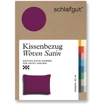 schlafgut Kissenbezug Woven Satin 60 x 80 cm Lila