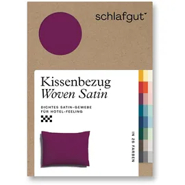 schlafgut Kissenbezug Woven Satin 60 x 80 cm Lila