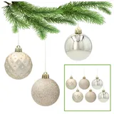 sarcia.eu Christbaumkugeln, Kugelset, Christbaumschmuck 6cm, 6 Stück (Gold)