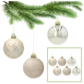 sarcia.eu Christbaumkugeln, Kugelset, Christbaumschmuck 6cm, 6 Stück (Gold)