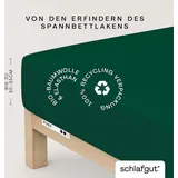 schlafgut Spannbettlaken Baumwolle-Elasthan 180 x 200 - 200 x 220 cm grün