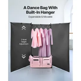 Vevor Tanztasche mit Kleiderständer 736,6 x 0 x 0 Pink